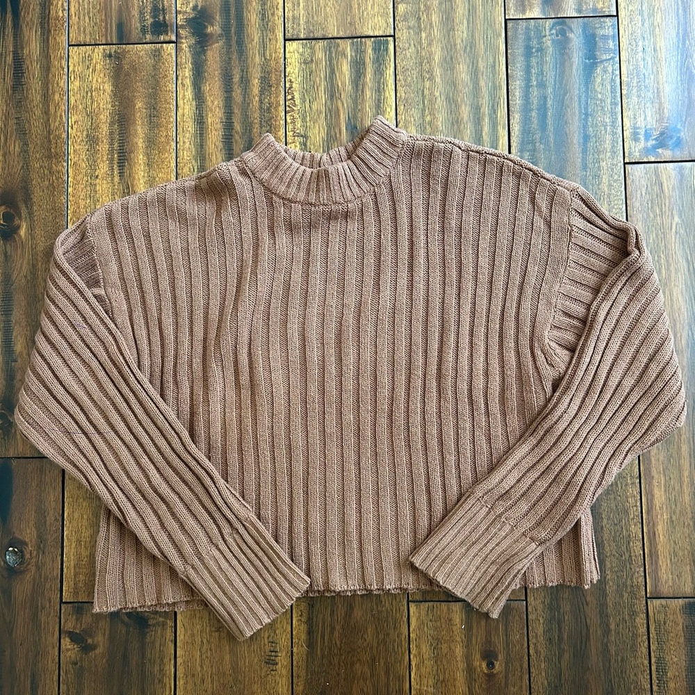 American Eagle Outfitters Brown Cowl Neck Sweater